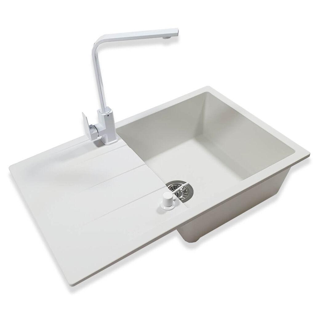 SanDonna Sudopera sa slavinom Paulina, Elegance, Ugradni dozer, Bela