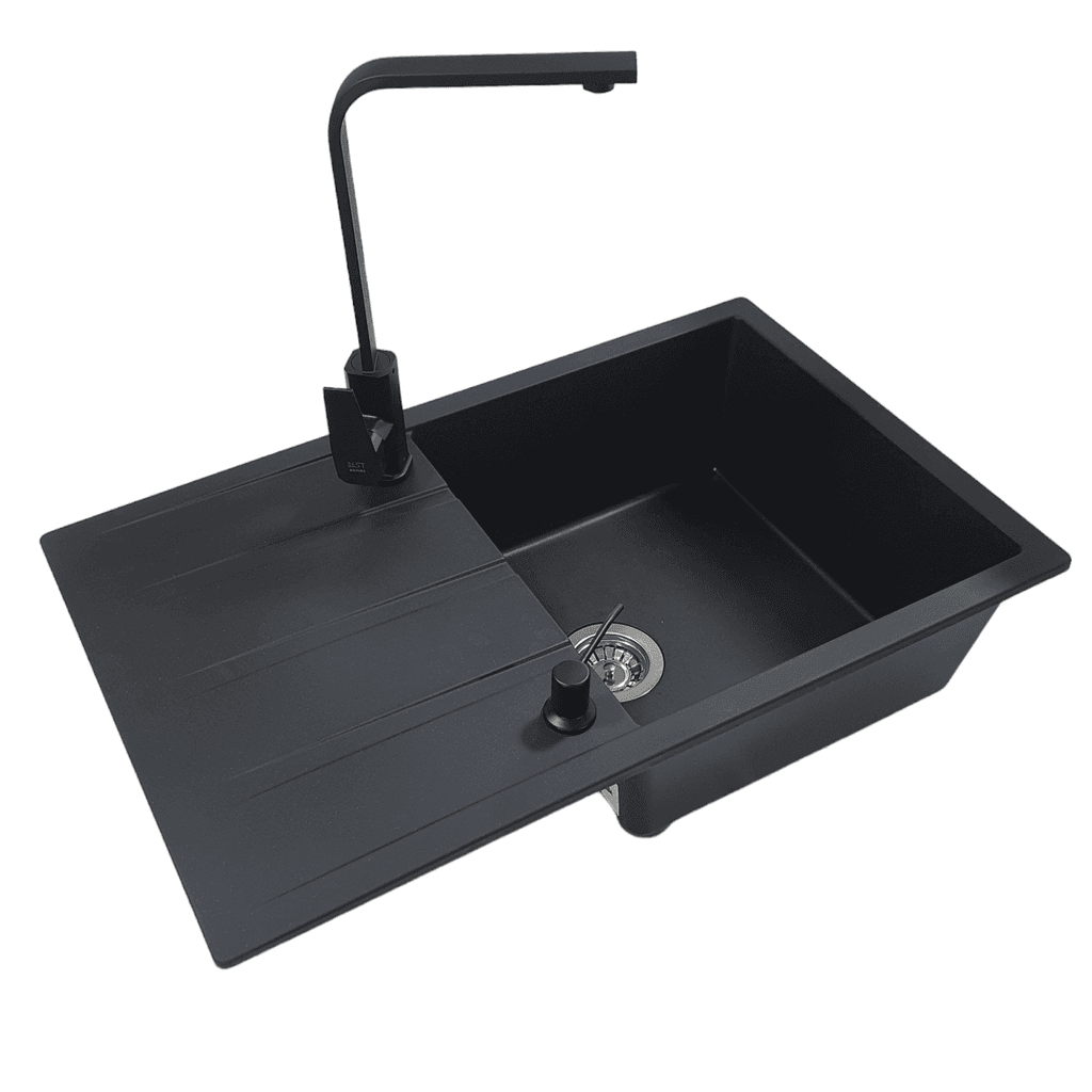 SanDonna Sudopera sa slavinom Paulina, Elegance, Ugradni dozer, Crna