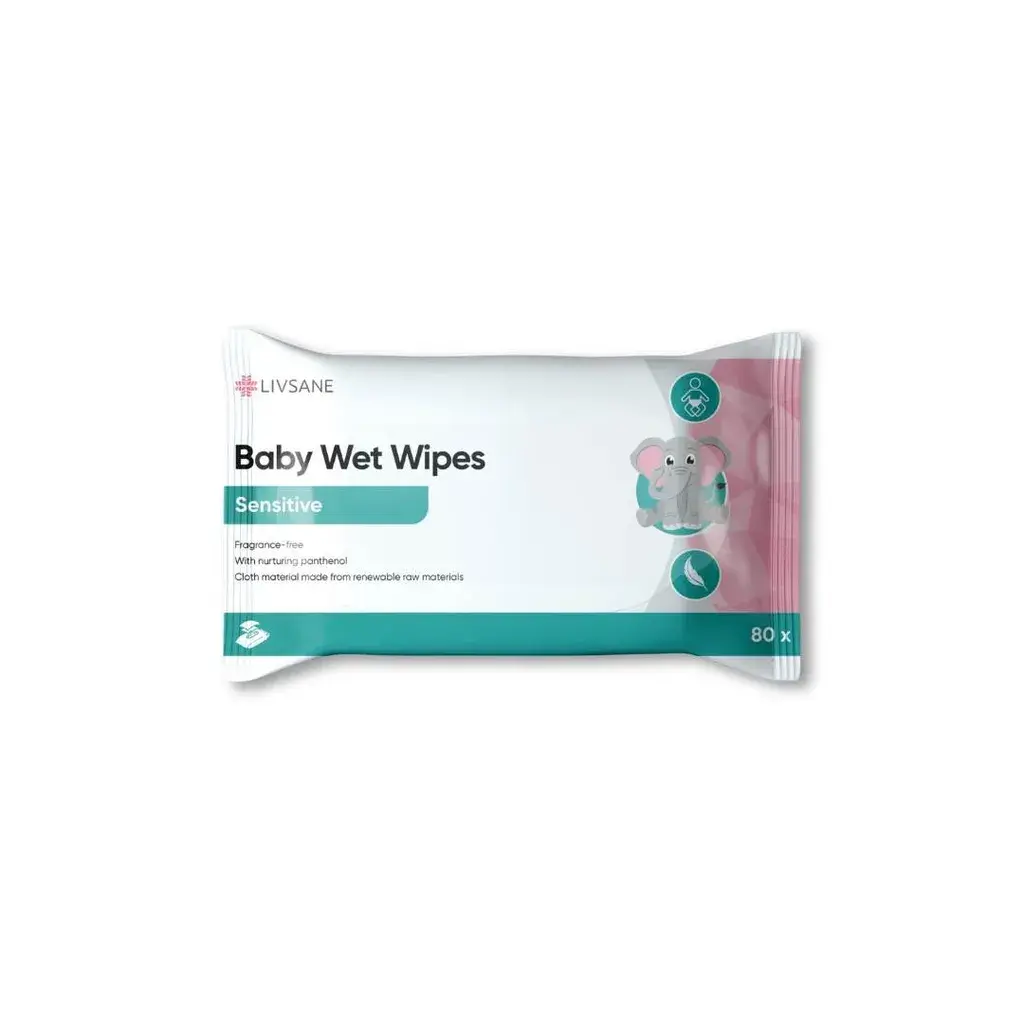 Livsane Baby vlažne maramice Sensitive, 80 komada