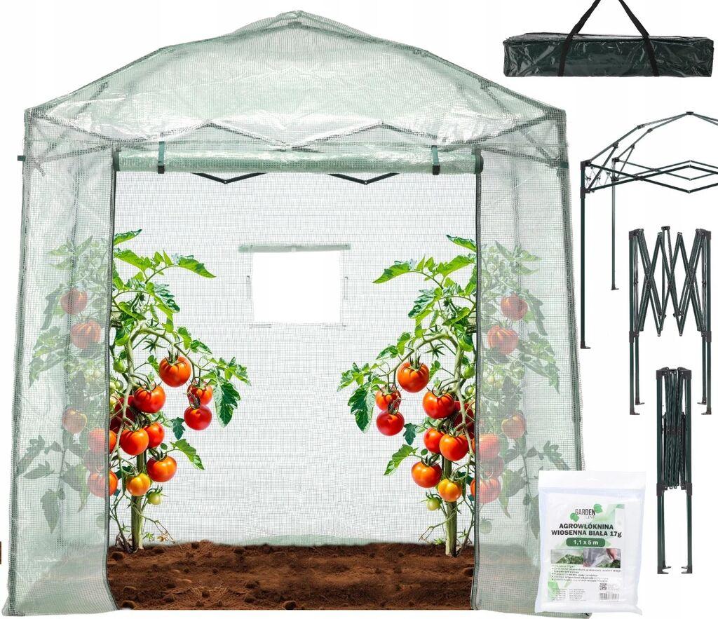 Sklopivi baštenski staklenik 2x1,37x2,34 m, zeleni, sa torbom