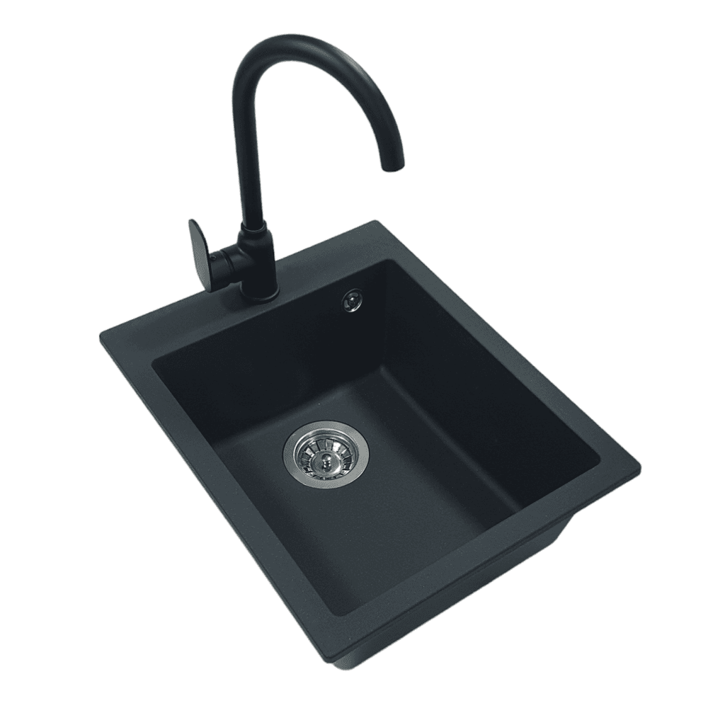 SanDonna Sudopera sa slavinom Vesta, Afro, Granit, Crna