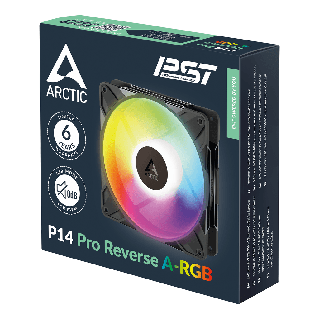 Arktički ventilator P14 Pro Revers, 140mm, PWM, A-RGB, sa razdvoјnim kablom