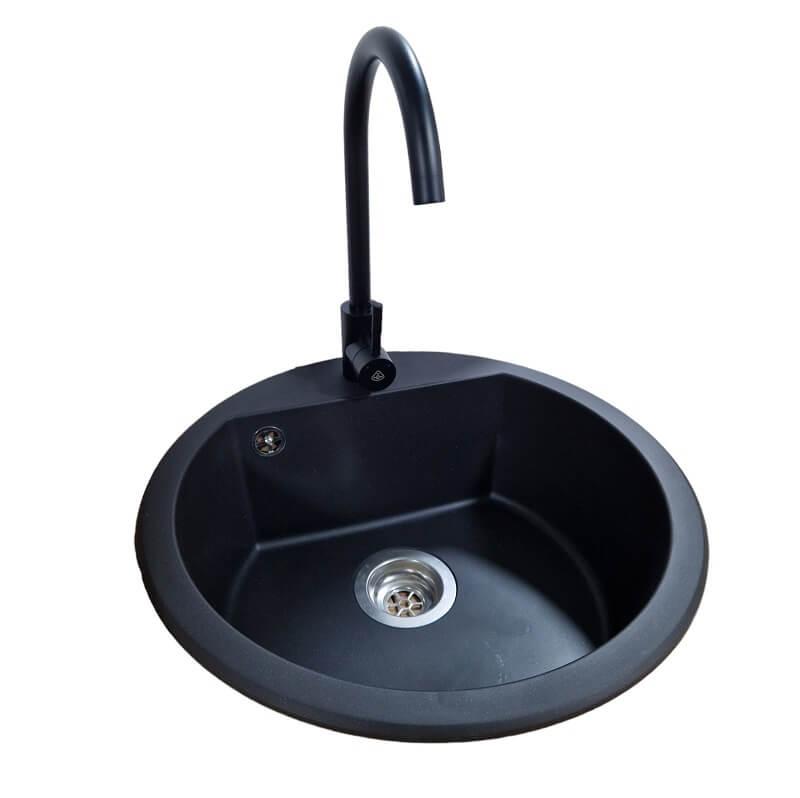 SanDonna Sudopera sa slavinom i sifonom Lena mat, Slovarm slavina, Crna