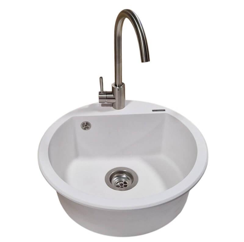 SanDonna Sudopera sa slavinom i sifonom Lena, Hrom Slovarm slavina, Bela