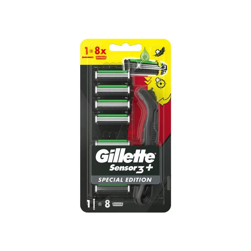 Gillette Brijač Sensor3 Black, 8 dopuna