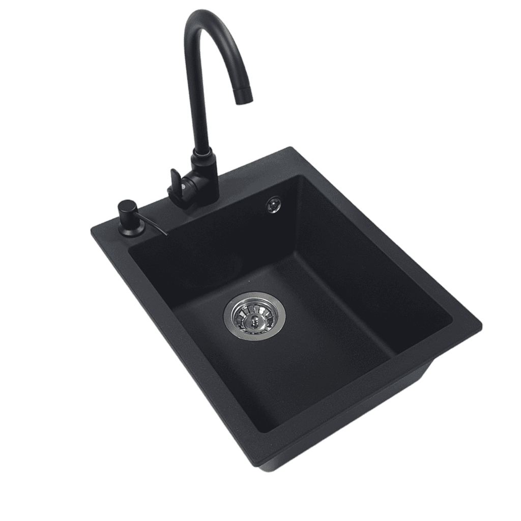 SanDonna Sudopera sa slavinom Vesta, Black Swan, Ugradni dozer, Crna