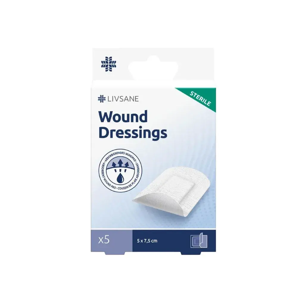Livsane Sterilni flasteri, 5x7.5cm, 5 komada
