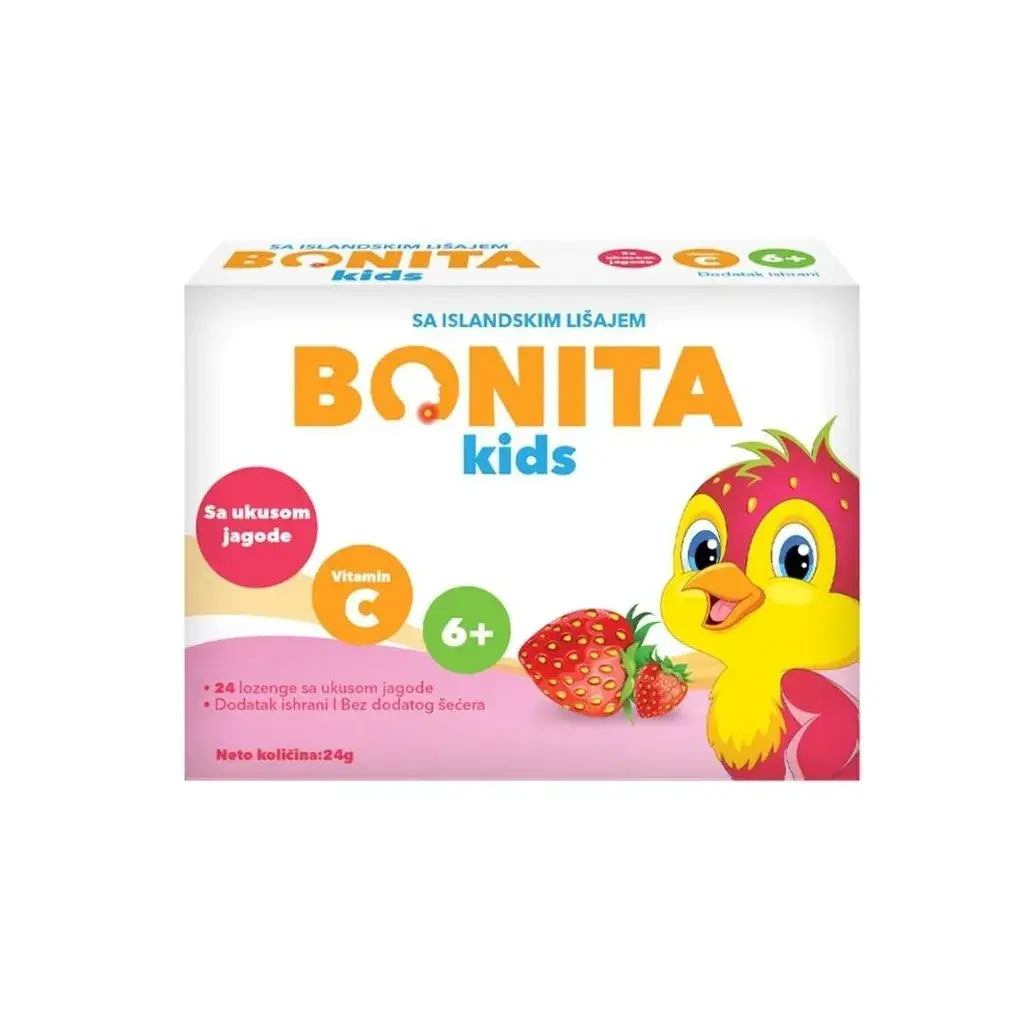Bonita Kids Lozenge Jagoda, 24 komada
