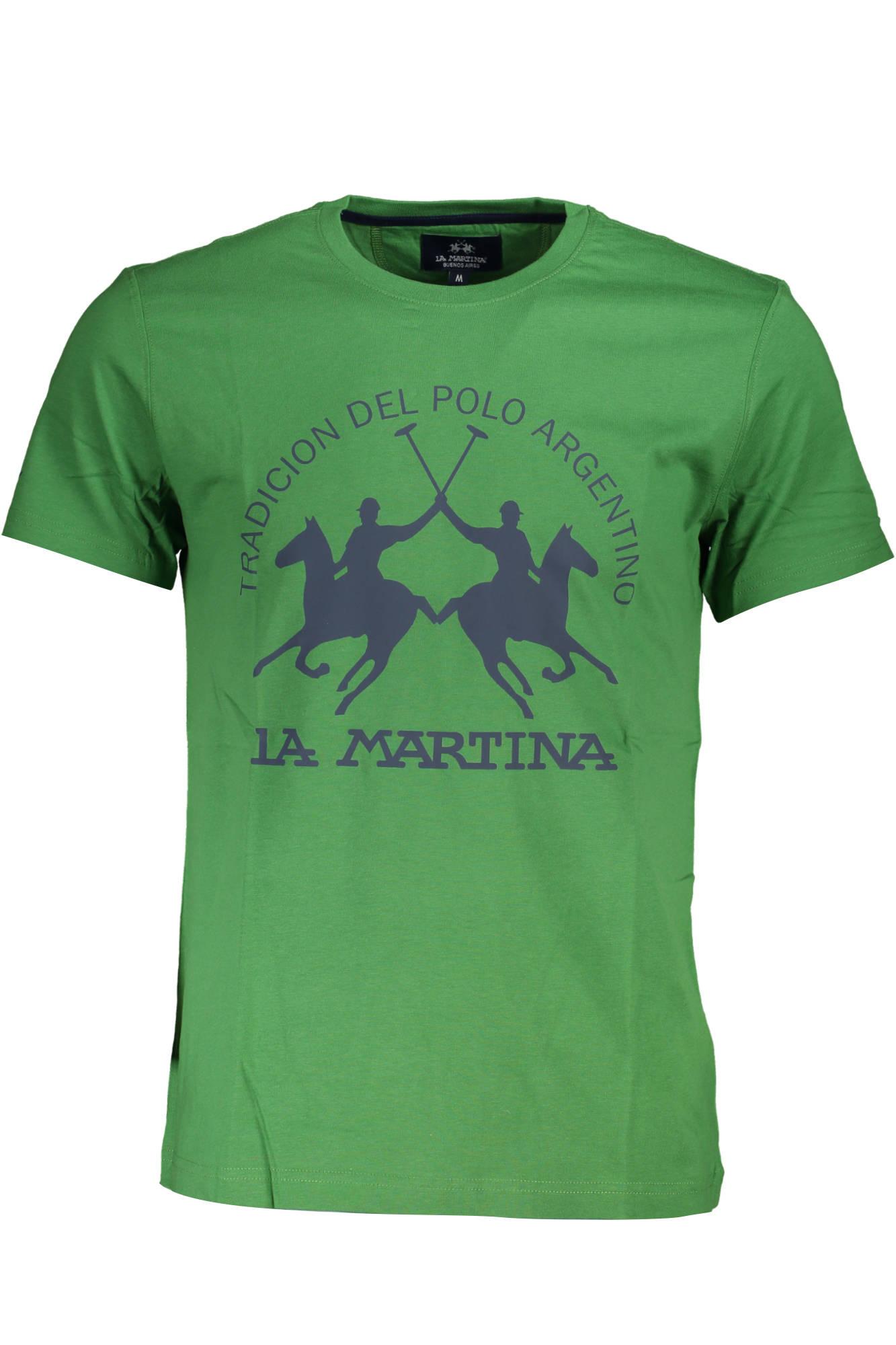 LA MARTINA Muška majica XMR011-JS206_VERDE_03045, Zelena