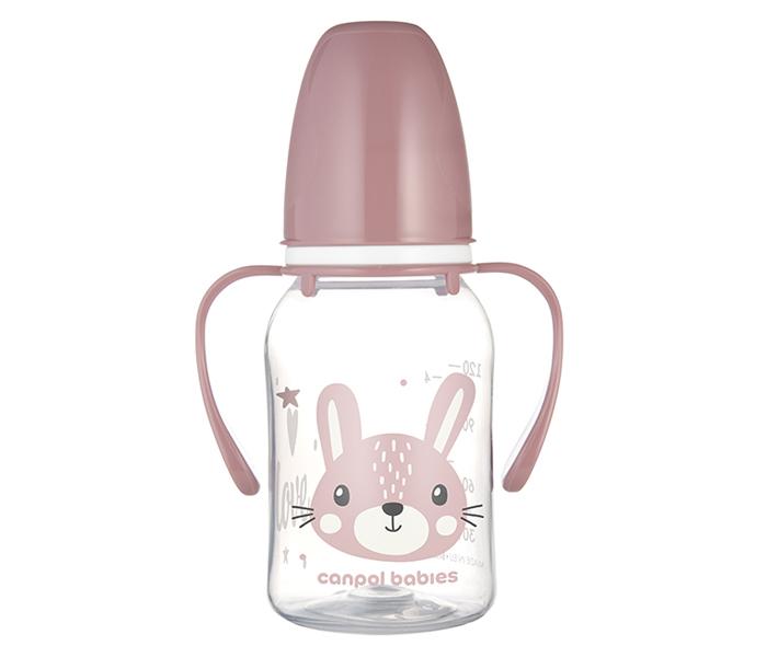 Canpol Babies Canpol Babies flašica sa drškom 120ml. slatke životinje roze