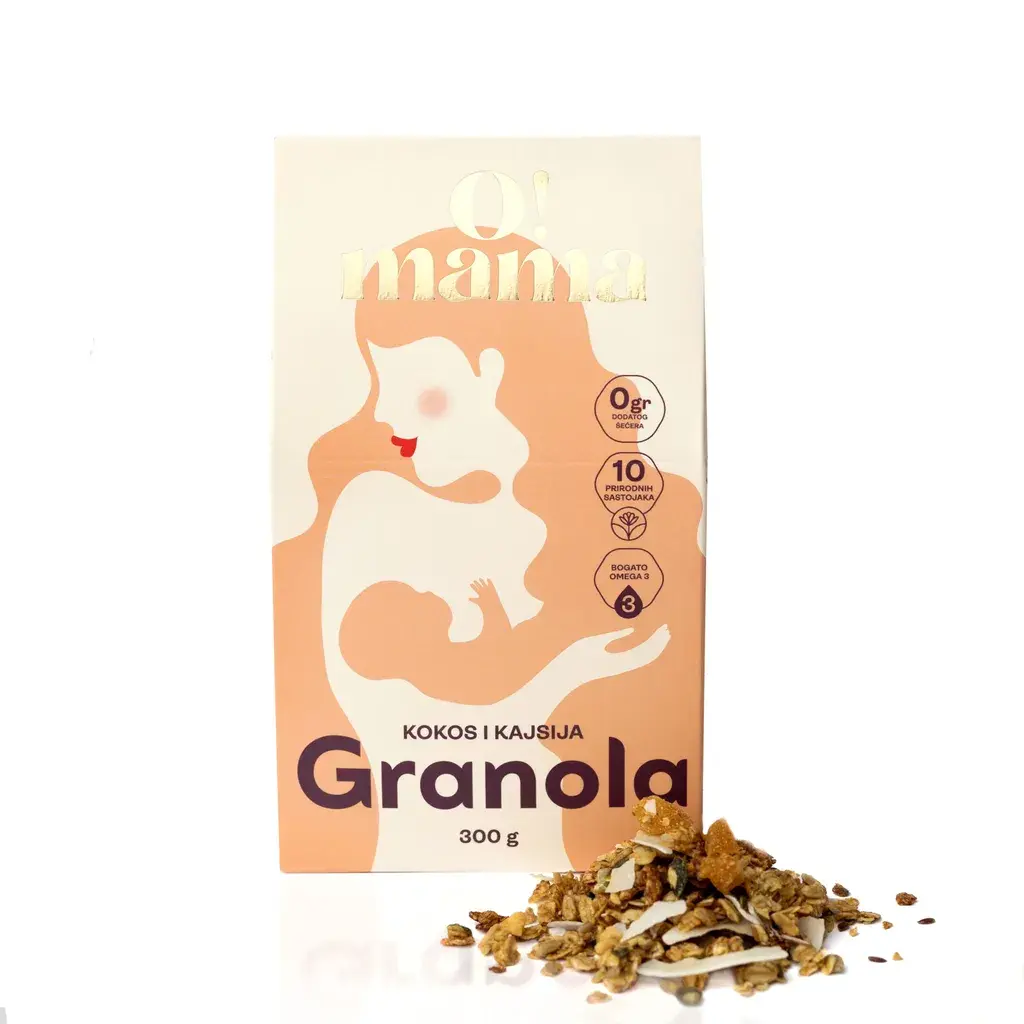 O!Mama Granola, Kokos i kajsija, 300 g
