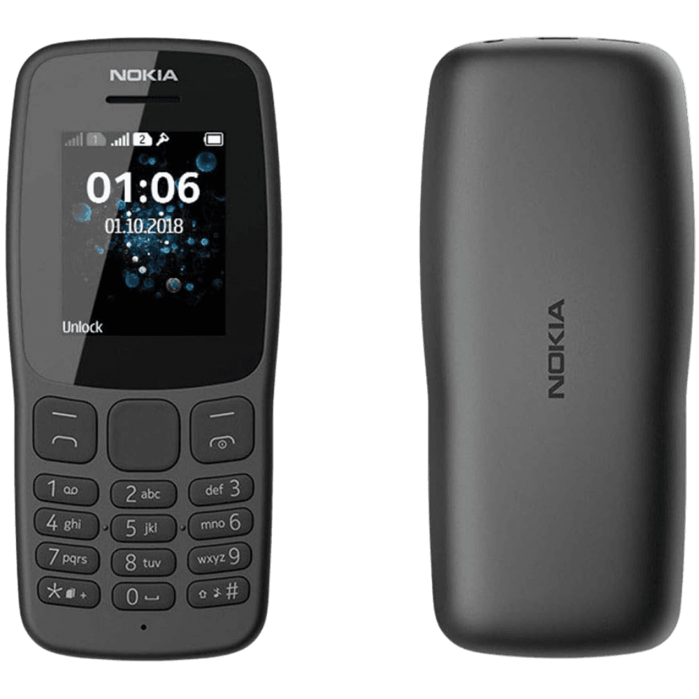 Nokia Mobilni telefon 106, Crni