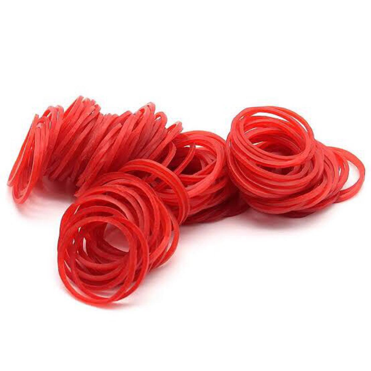 Gumice za kosu, 50 komada, Crvene