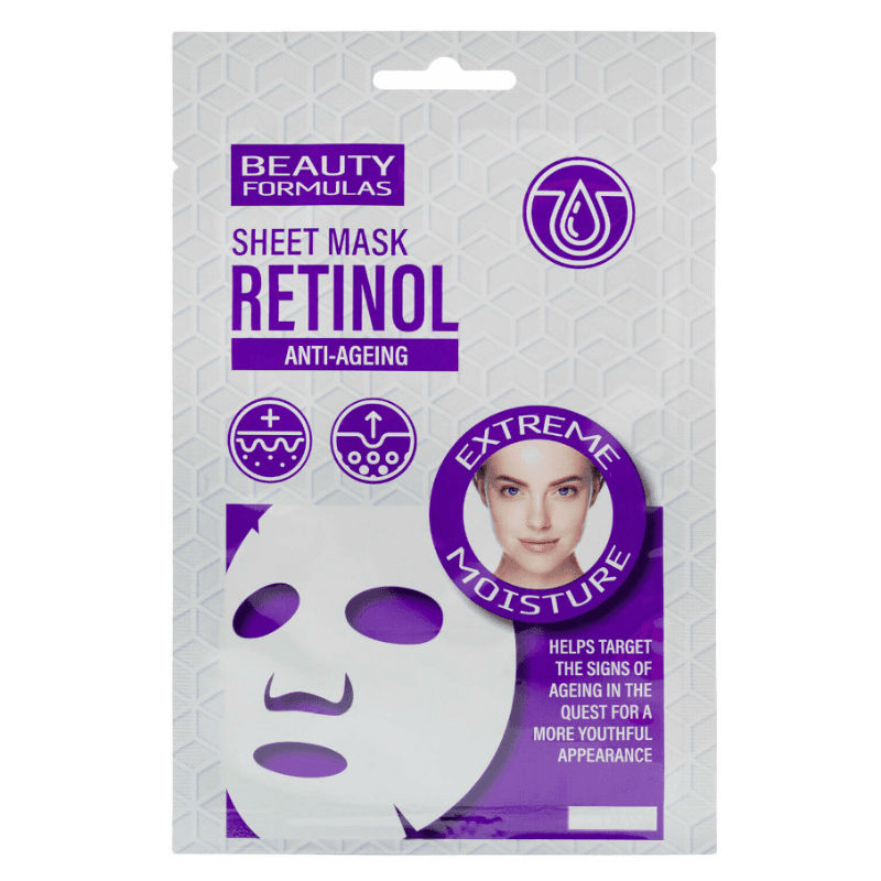 Beauty Formulas Retinol Sheet Maska za lice, 1 komad