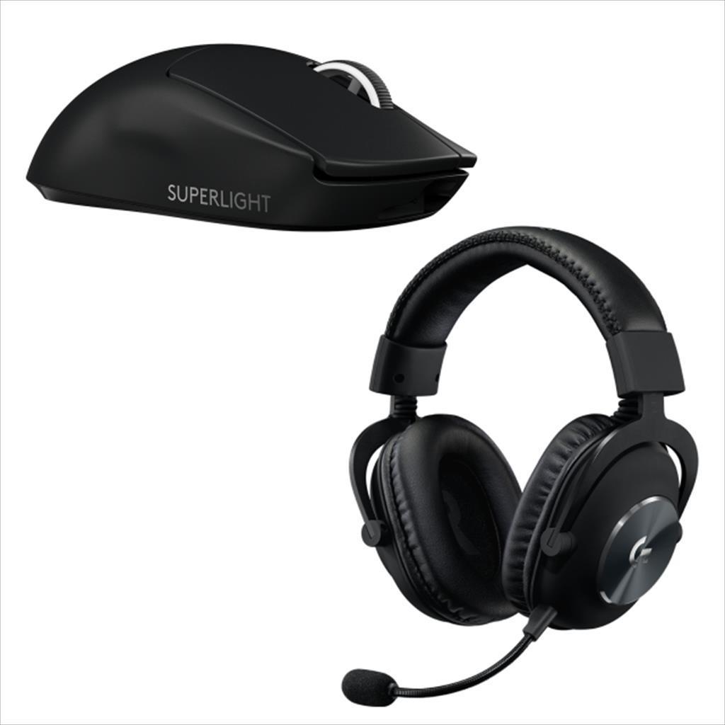 Logitech G Set miš + slušalice bežični G Pro Ks Superlight crni + G Pro Ks crni, 991-000537