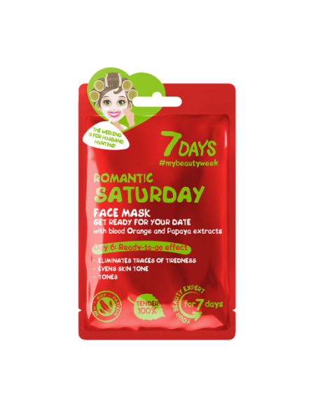 7Days Romantic Saturday Maska za lice Sheet Orange&Papaya, 28 g