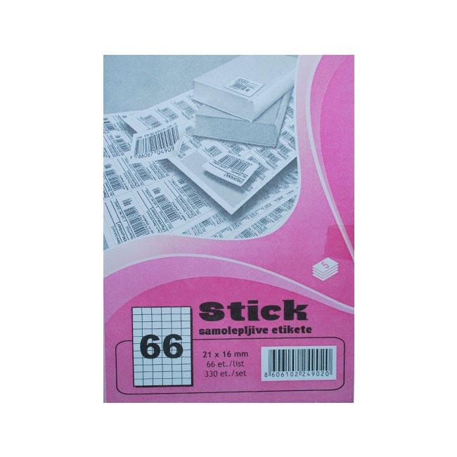 Samolepljive etikete br.66, 21x16mm, 5 listova