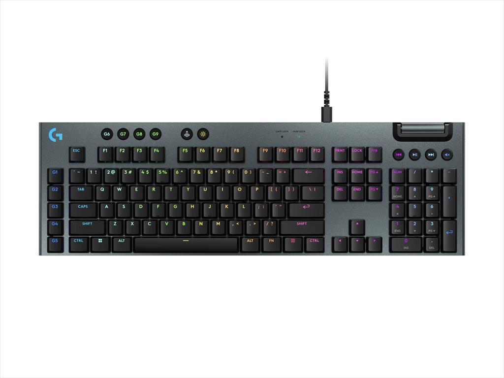 Logitech G mehanička tastatura G915Ks Lightspeed Vireless Rgb Gl Tactile Carbon V/Bluetooth 920-012676