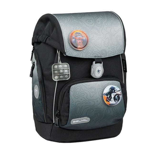Belmil Školski ranac za dečake 405-73/P, Crno-sivi