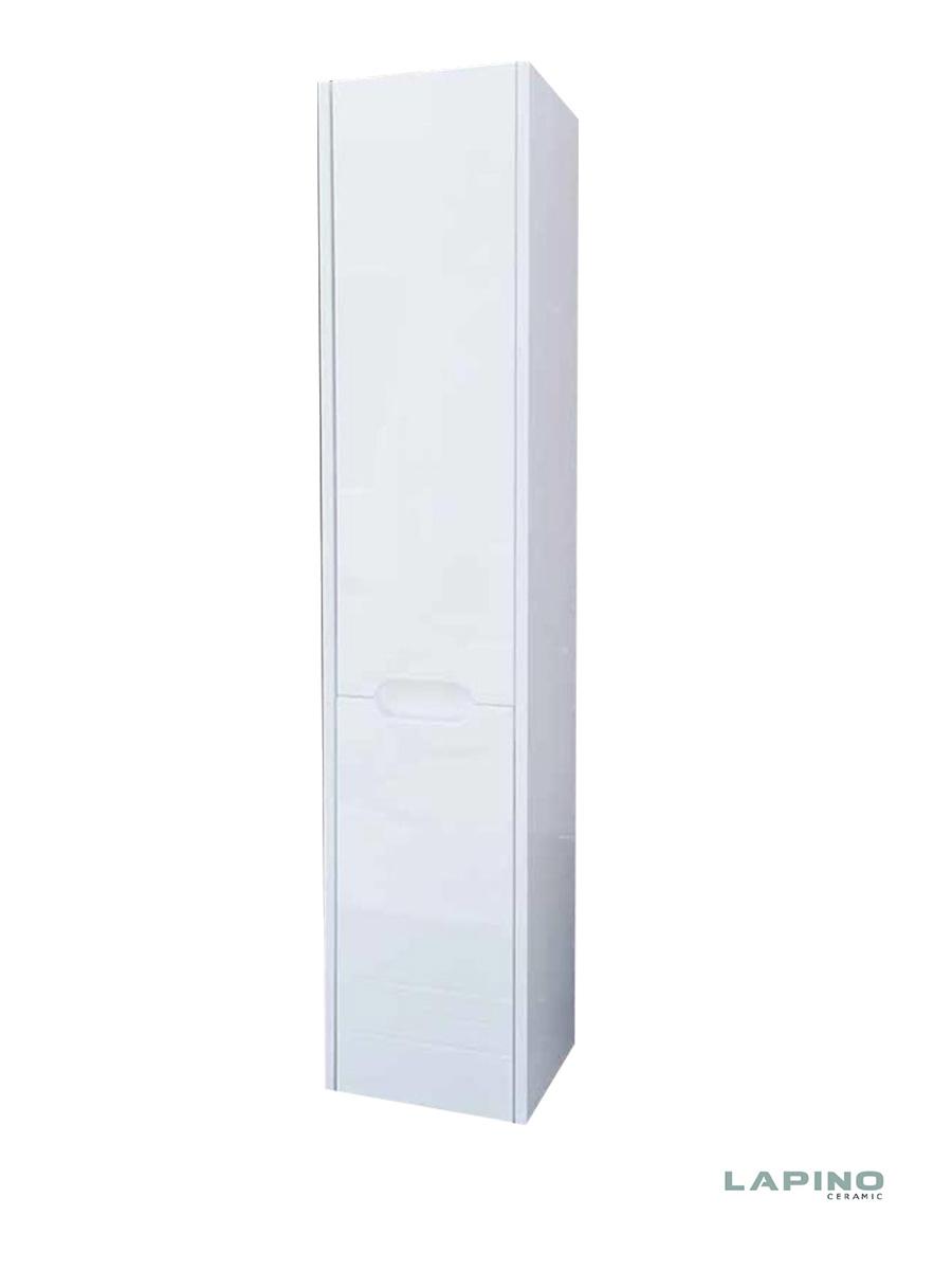 Lapino Ormar za kupatilo sa korpom za veš Flora 35x150cm Beli