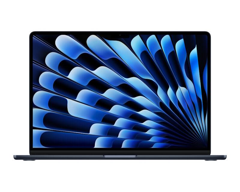Apple Laptop MacBook Air 15.3", M4, 10-core, CPU, 10-core, GPU, 16GB, 256GB, SSD, Midnight MW1L3 NOB
