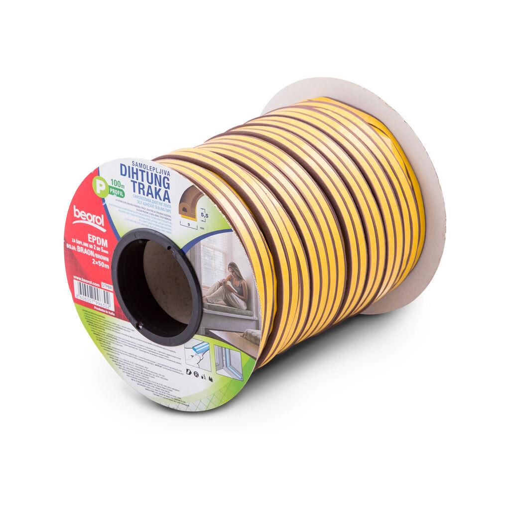 Beorol Samolepljiva dihtung traka 2x50m, P-profil