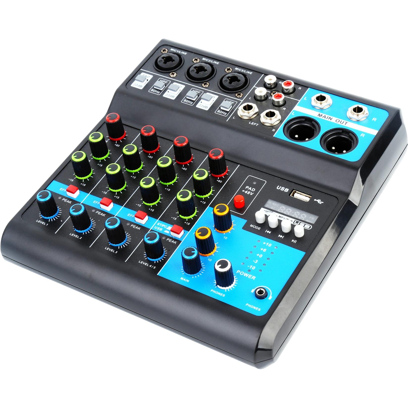 FZone Pasivna audio mikseta F-5A, Pet kanala