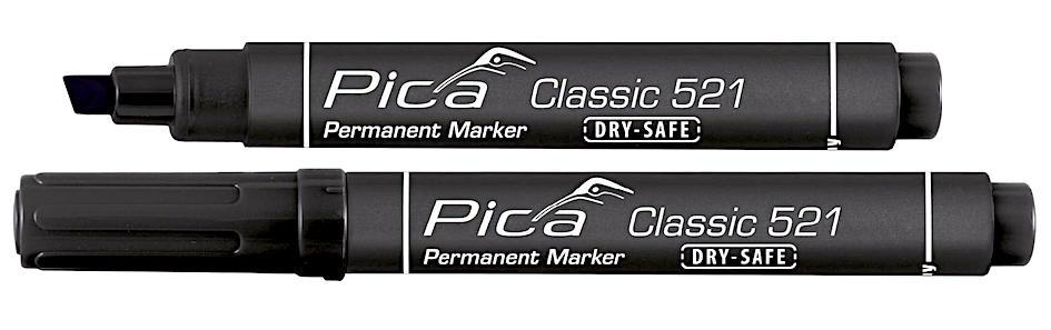 Pica Permanentni marker Dry-Safe, Crni