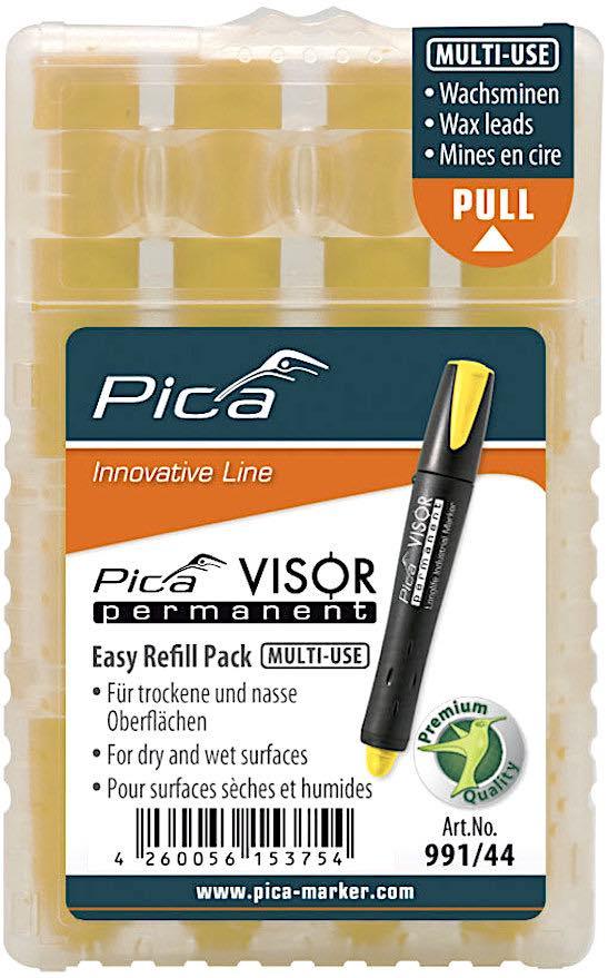 Pica Set Univerzalnih štapića od voska Visor, Crveni, 4 komada, Žuti