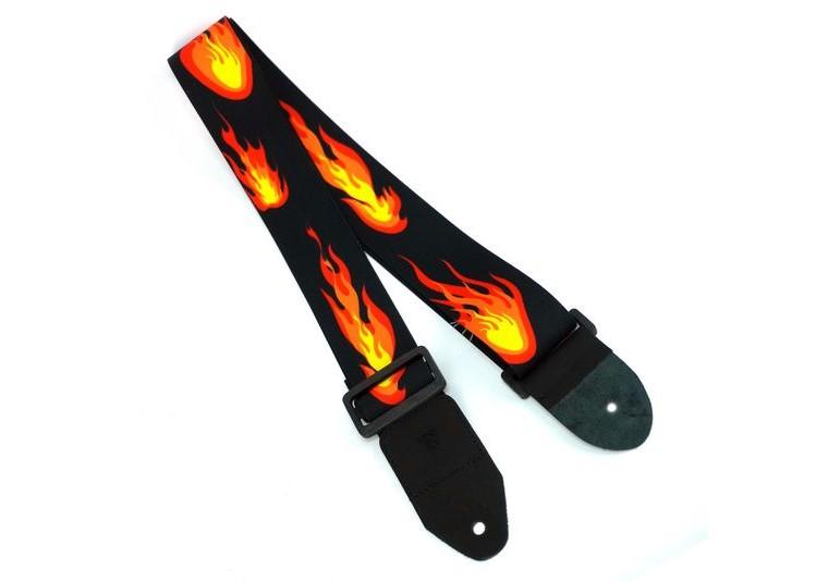 Wakertone Kaiš za gitaru sa kožnim krajevima GS2 Guitar Strap Fire