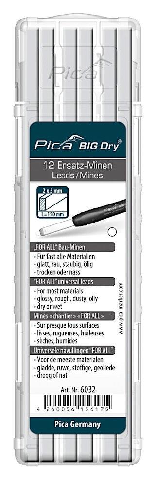 Pica Set Mina za olovku BIG Dry, 12 komada, Bele