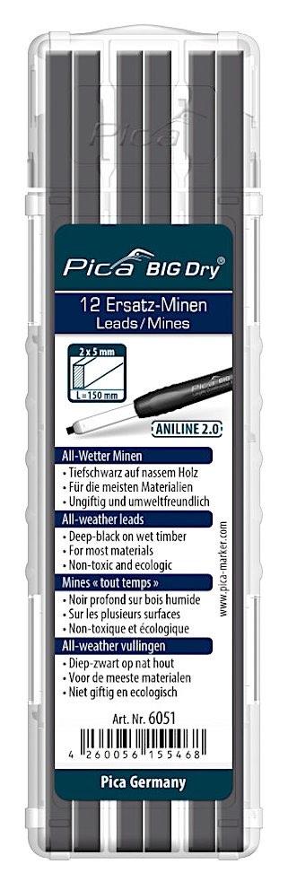Pica Set Mina za olovku Aniline, BIG Dry, Svevremenske, 12 komada