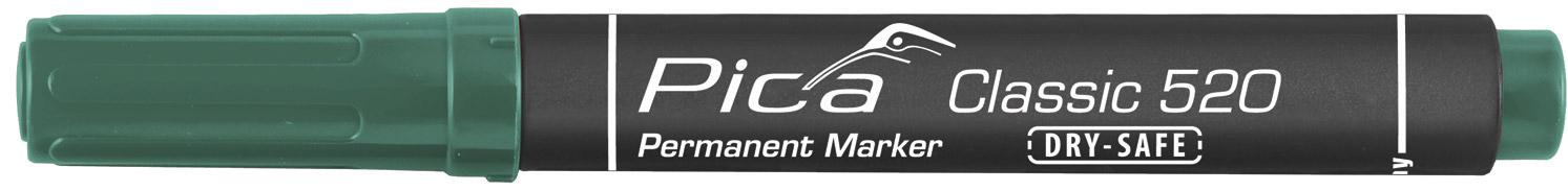 Pica Permanentni marker Dry-Safe, 520, Zeleni