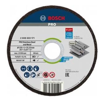 BOSCH Disk za sečenje Inok Standard 125k1.6k22.23mm