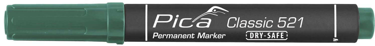 Pica Permanentni marker Dry-Safe, 521, Zeleni