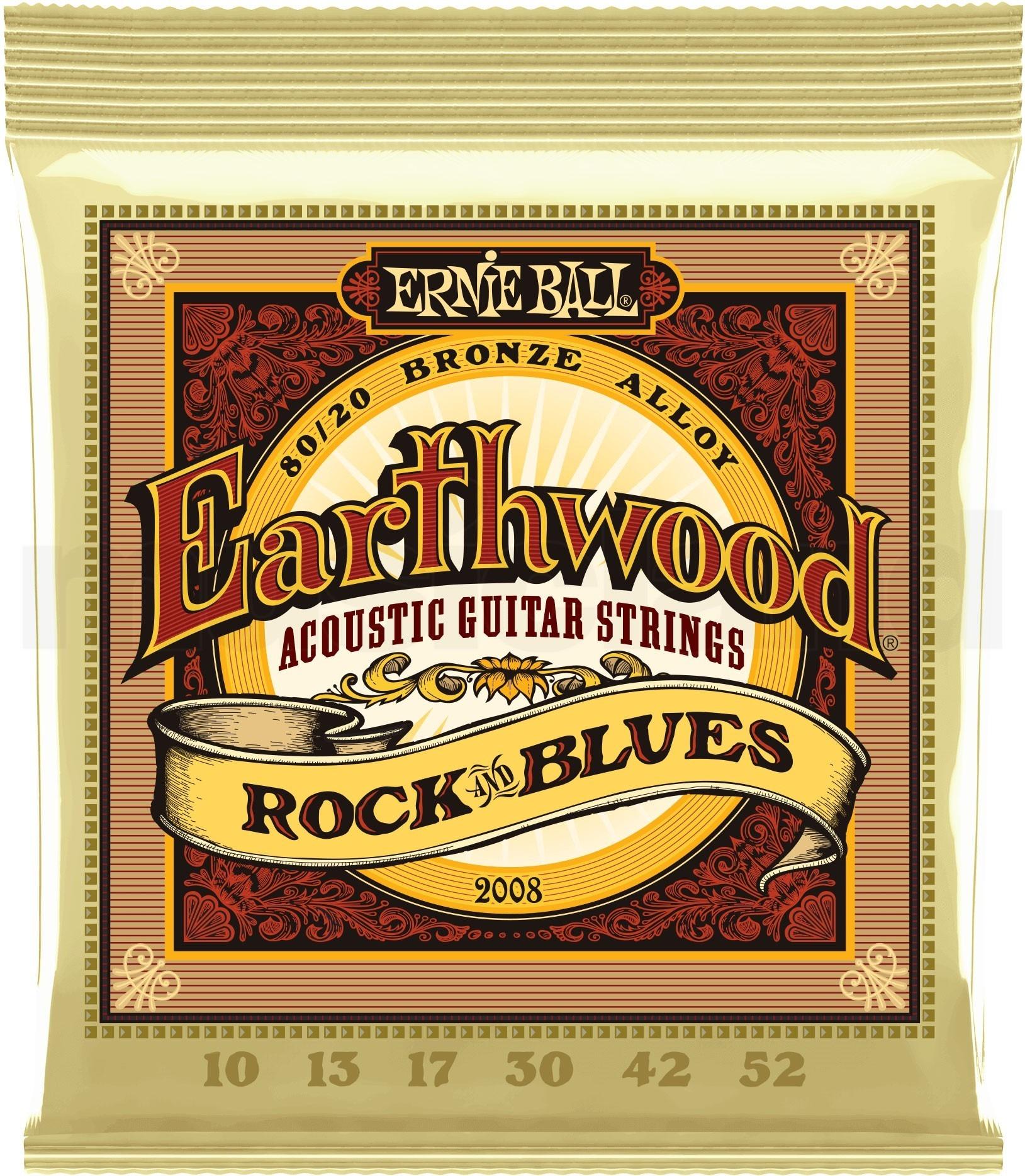 Ernie Ball Žice za akustičnu gitaru 2008, .010-.052, Earthwood