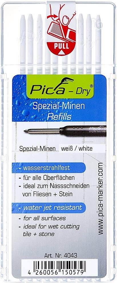 Pica Set Mina za olovku Pica-Dry, Vodootporne, 10 komada, Bele