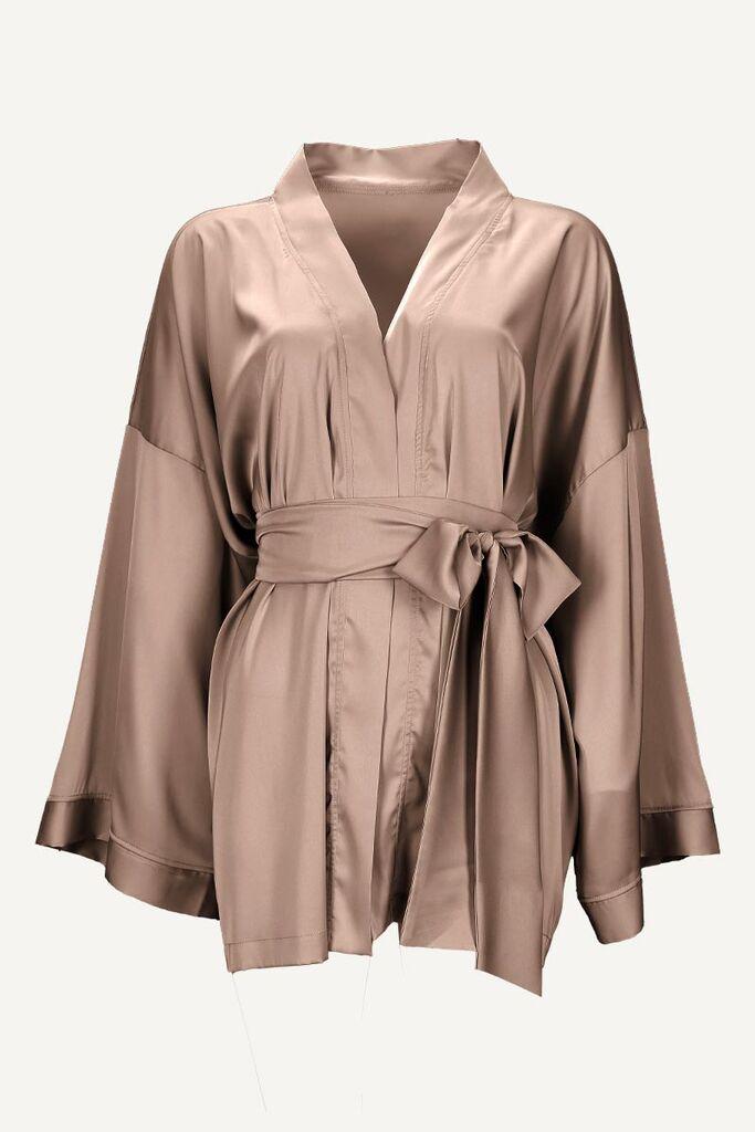 Ženski kimono Athena, Kratki, Smeđi