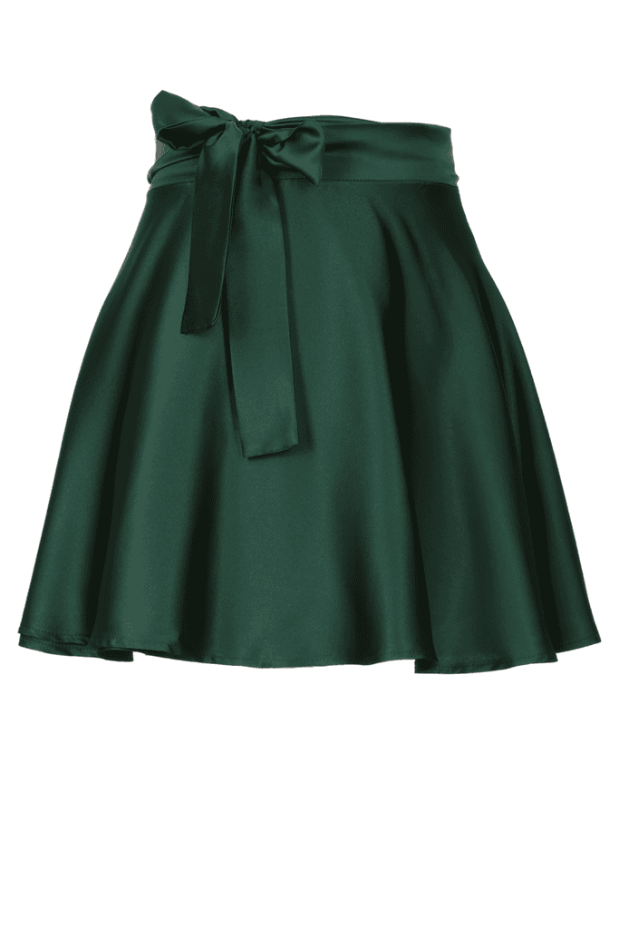 Ženska mini suknja Allison, Tamnozelena