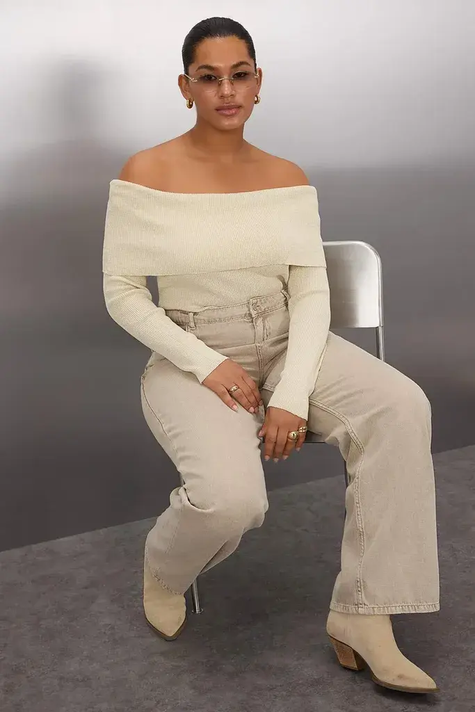 Trendyol Curve Ženska bluza Tbbaw25Af00000, Krem