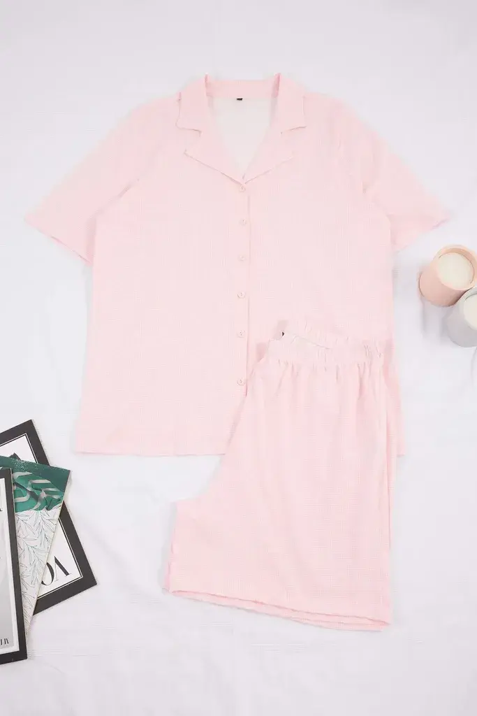 Trendyol Curve Ženski set pidžama Tbbaw26Ai00060, Roze