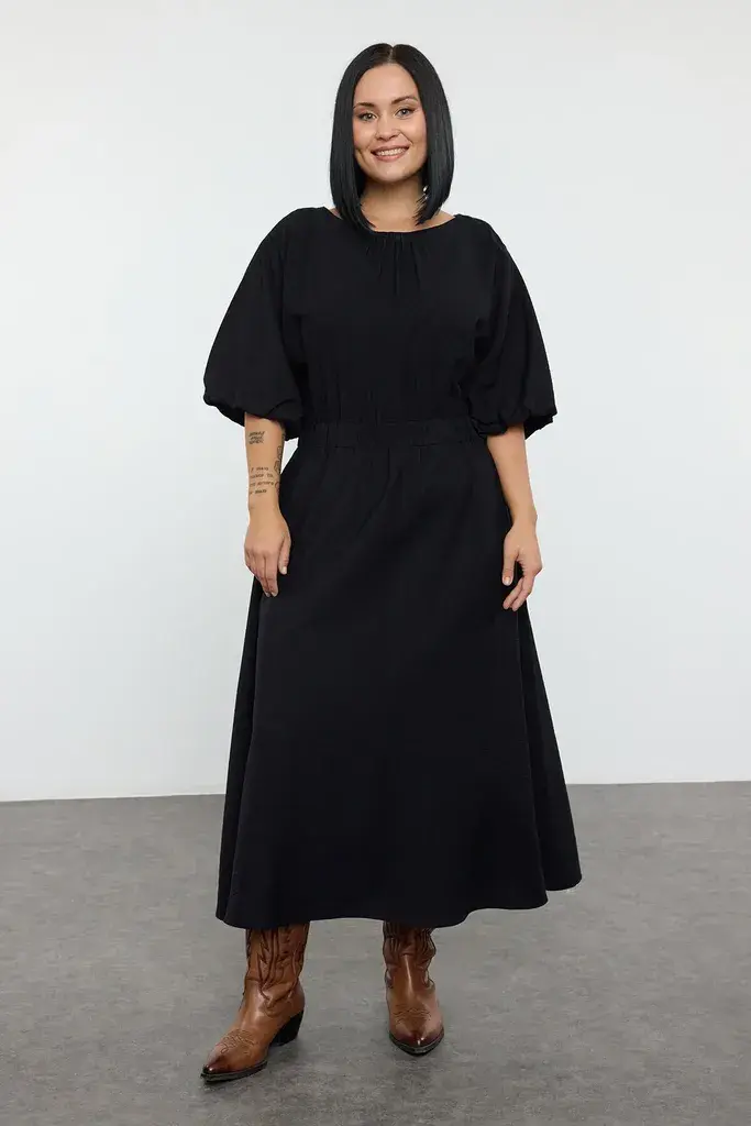 Trendyol Curve Ženska haljina Tbbaw25Ah00093, Crna