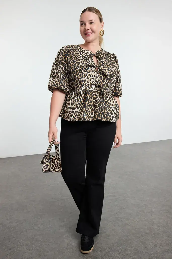 Trendyol Curve Ženska bluza Tbbaw25Af00021, Šarena