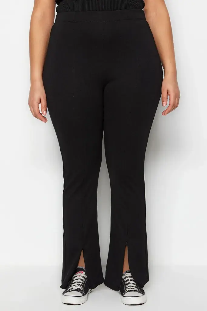 Trendyol Curve Ženske pantalone Tbbss23Ar00011, Crne