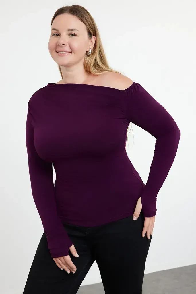 Trendyol Curve Ženska bluza TBBAW25AF00013, Ljubičasta