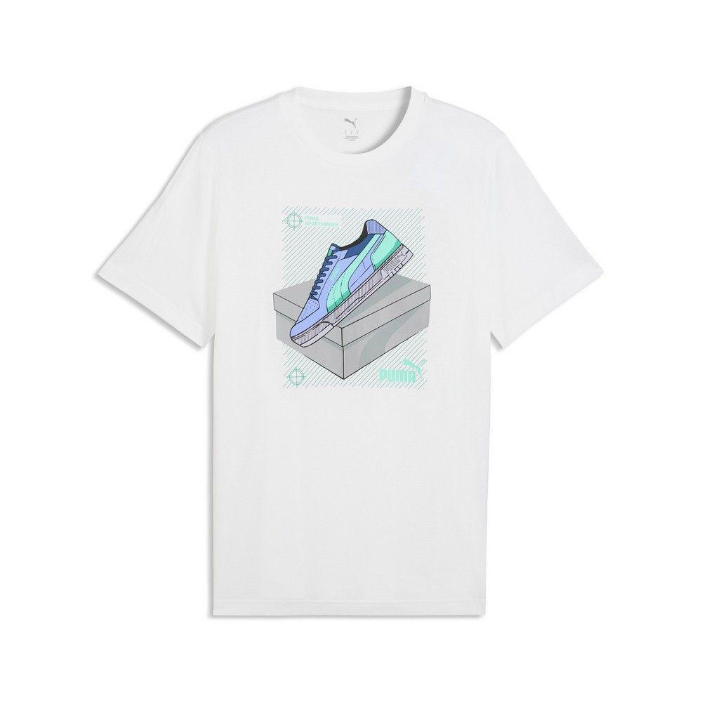 Puma Muška majice kratkih rukava Graphic sneaker tee M, Bela