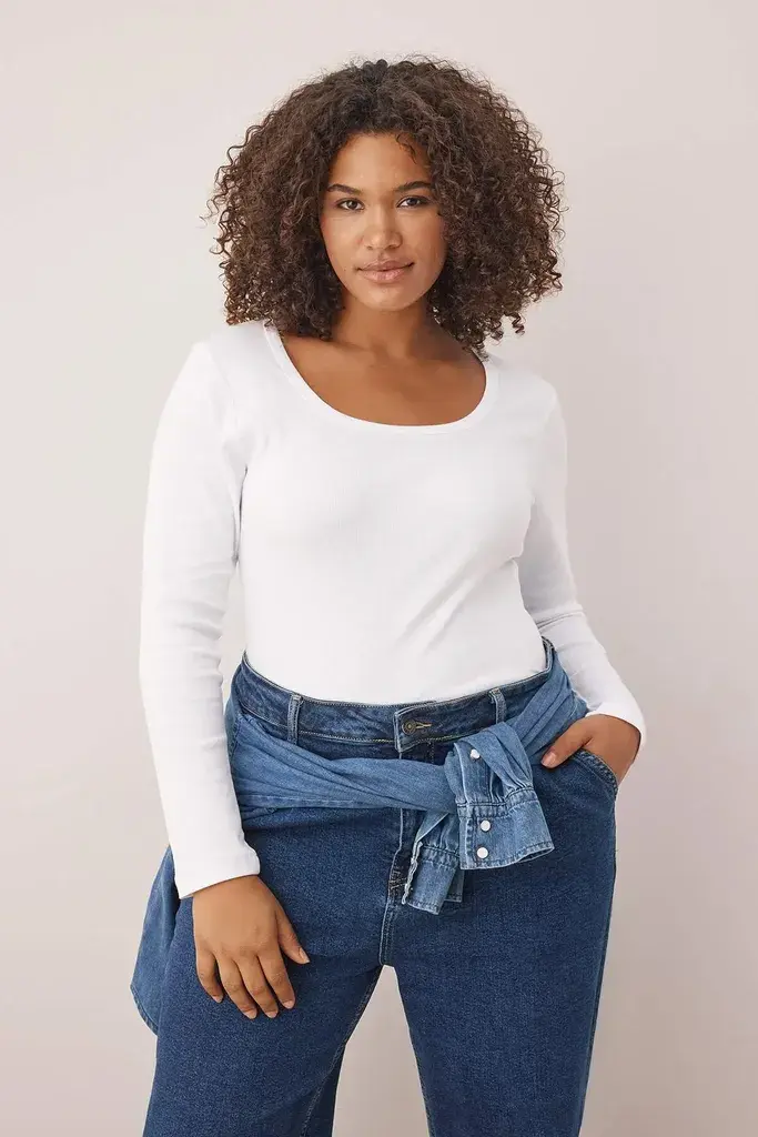 Trendyol Curve Ženska bluza Tbbaw25Af00018, Bela