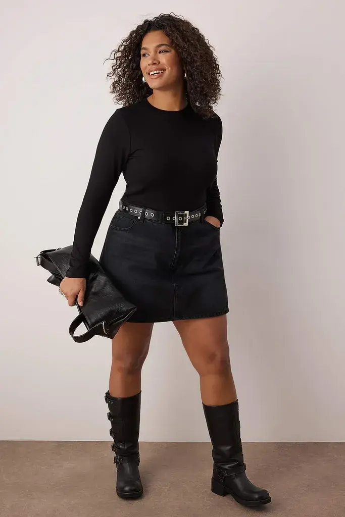Trendyol Curve Ženska bluza Tbbaw25Af00027, Crna