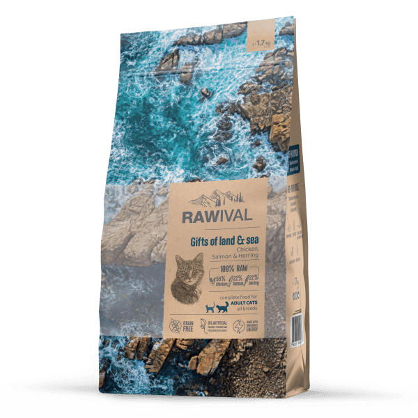 Craftia Rawival Suva hrana za odrasle mačke, sa piletinom i ribom, 1.7kg