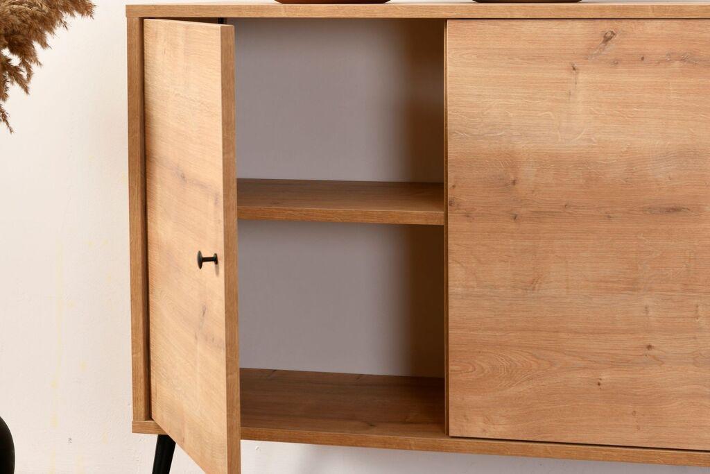 Hanah Home Konzola Calvin, 80x180x41 cm, Hrast